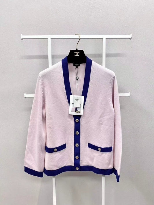 Chanel 21C pink blue cardigan