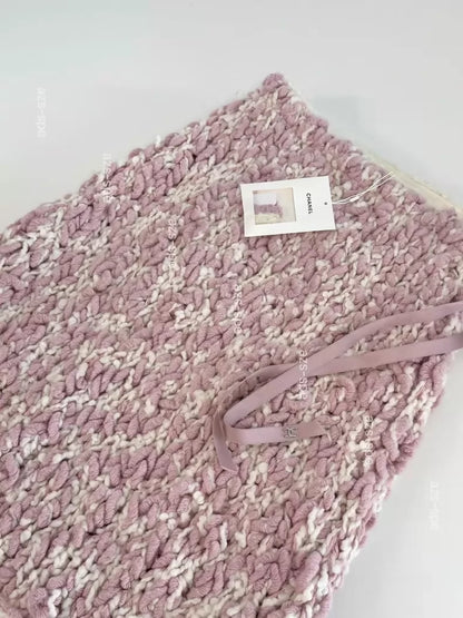 Chanel 24K pink knit midi skirt