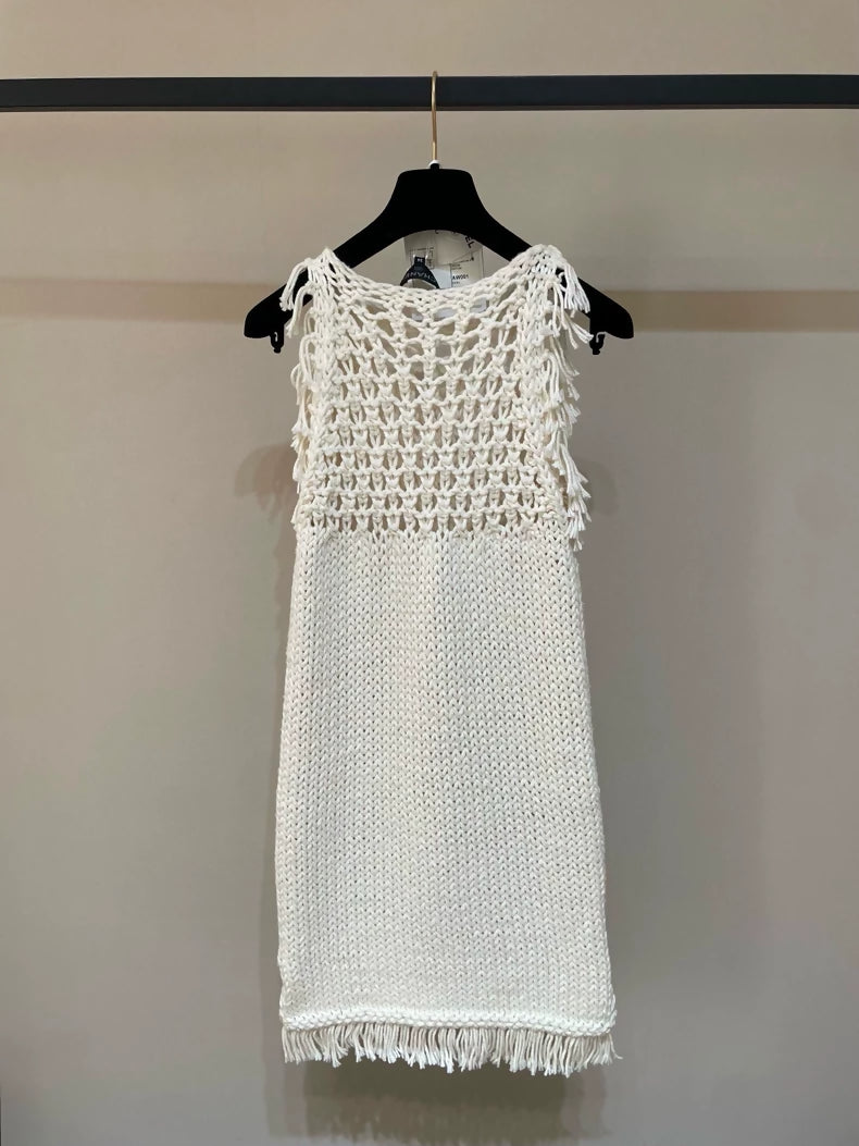 Chanel 18C ecru Knitted Dress