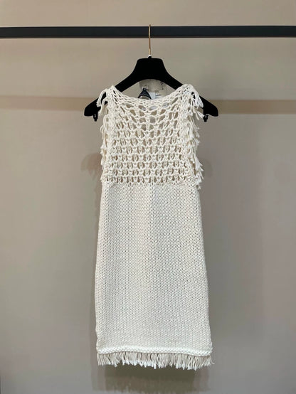 Chanel 18C ecru Knitted Dress