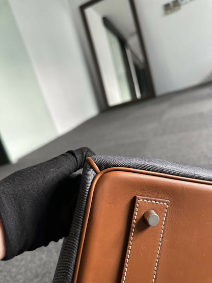 Hermes Birkin shoulder denim