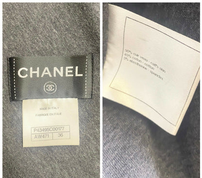 Chanel 12P Dark Blue Petrol Quilted Leather Biker Jacket