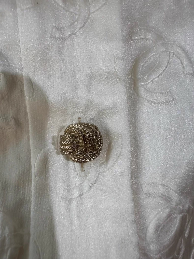 Chanel 25A Silk Embossed Logo Jacket