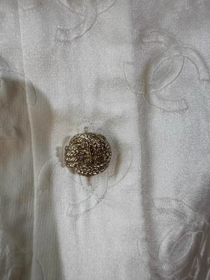 Chanel 25A Silk Embossed Logo Jacket