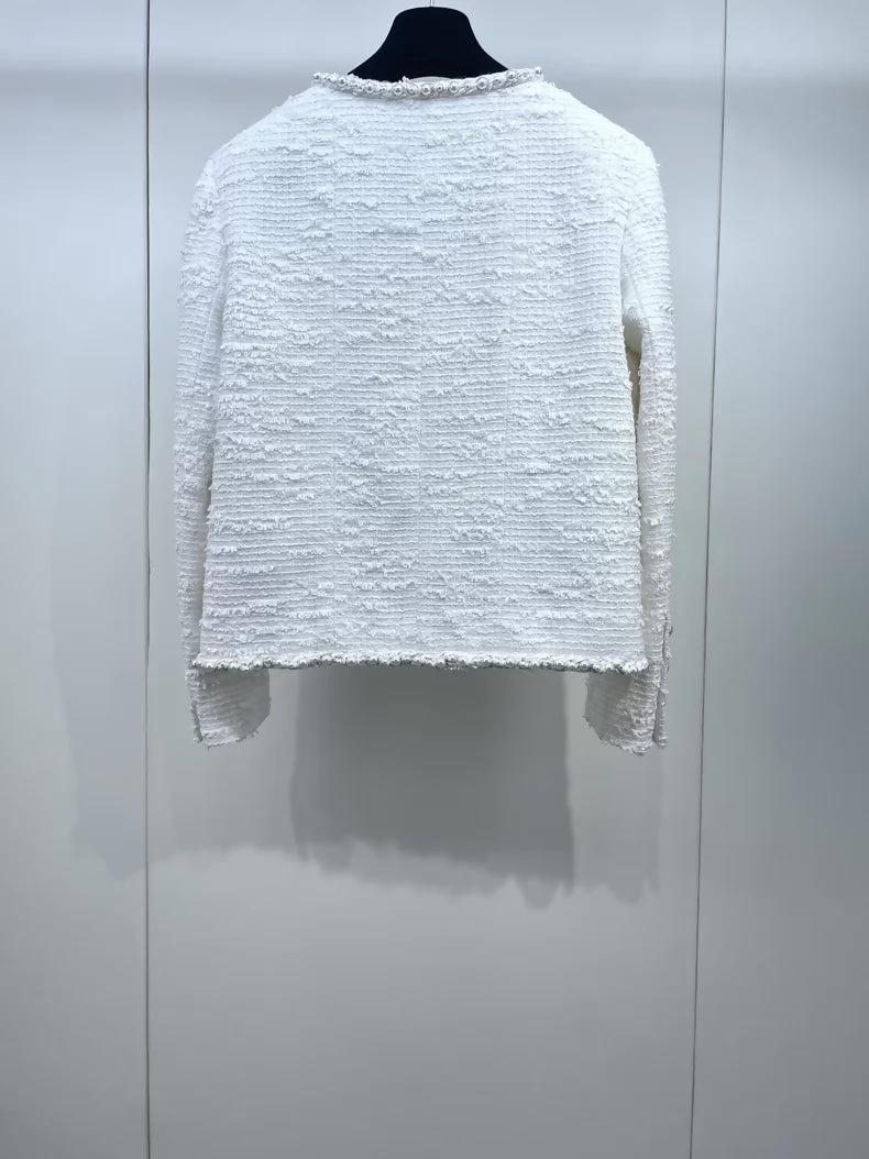 Chanel 25P Pearl-trimmed Tweed Jacket