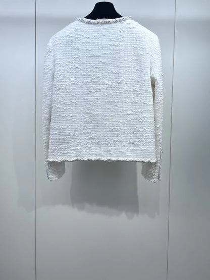 Chanel 25P Pearl-trimmed Tweed Jacket