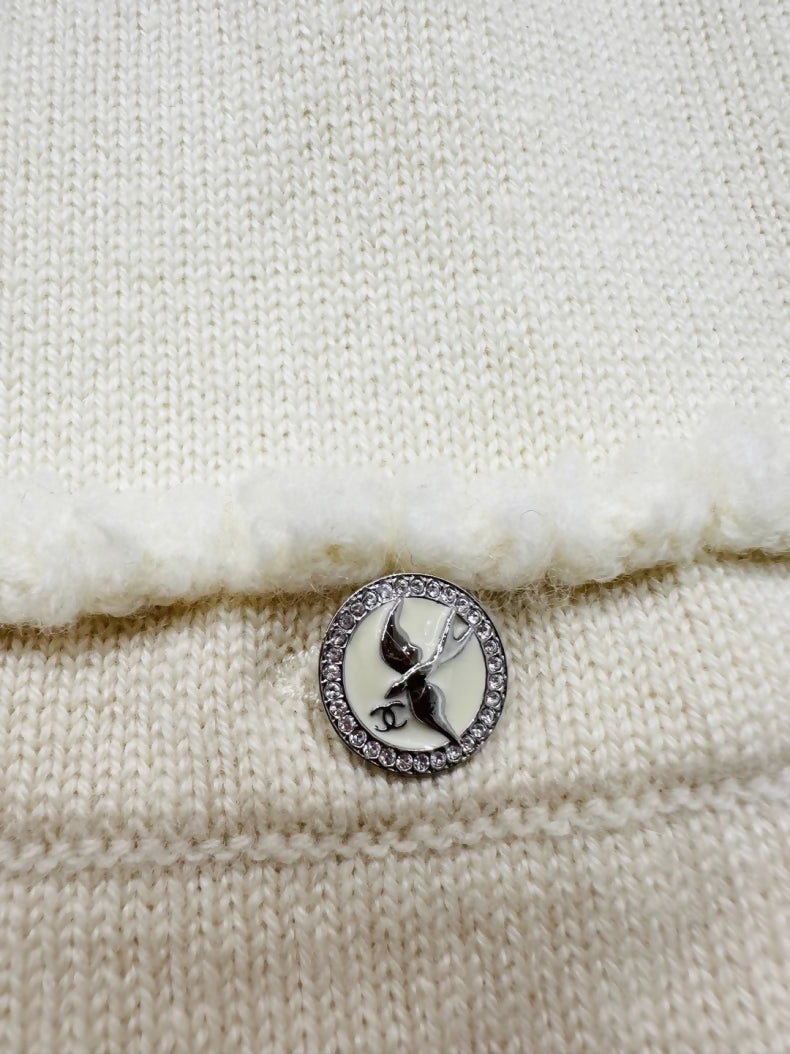 Chanel 25S pale yellow knit cardigan