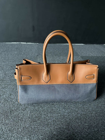 Hermes Birkin shoulder denim