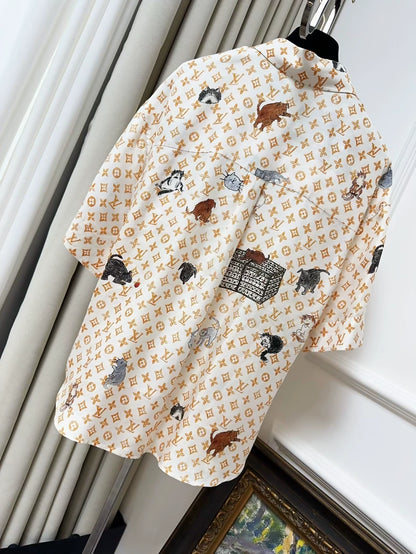 Louis Vuitton catogram silk shirt