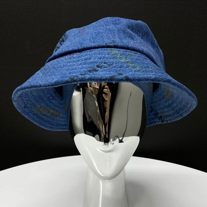 Chanel 22P denim blue graffiti hat