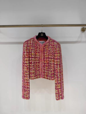 Chanel 20A pink tweed jacket