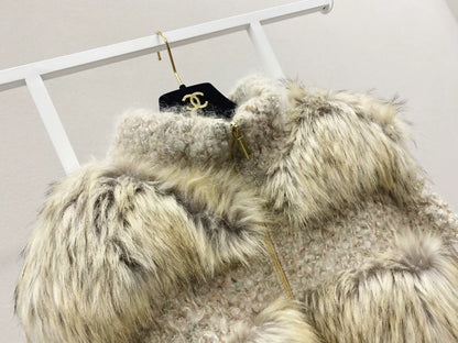 Chanel 2018 fur brown fur jacket