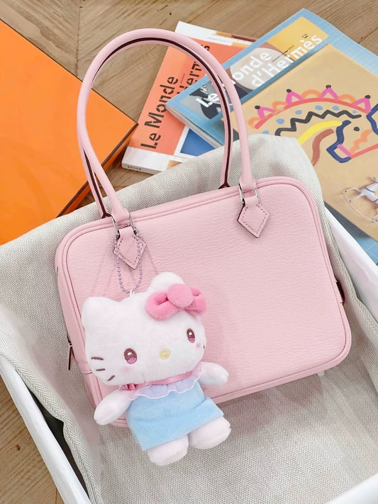 Hermès Mini Plume 3Q pink rose Sakura goat leather palladium hardware