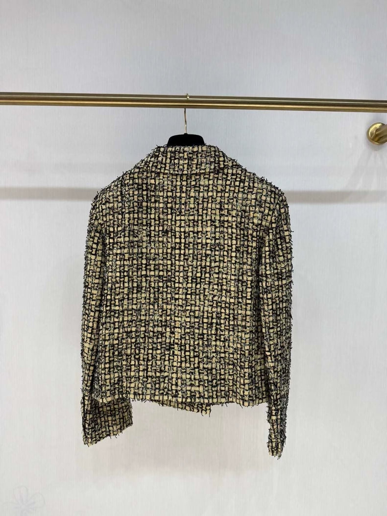 Chanel 22P Yellow and Black Tweed Jacket