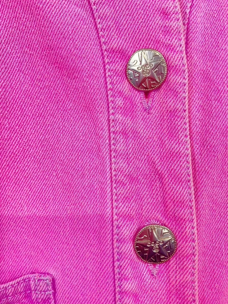 Chanel 21 rose denim jacket