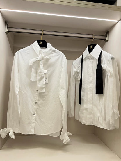 Chanel 23B bow shirt