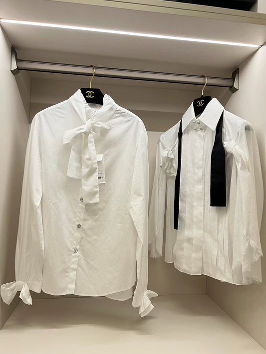 Chanel 23B bow shirt