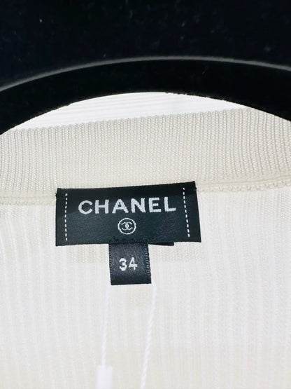 Chanel 26S white Knit Cardigan