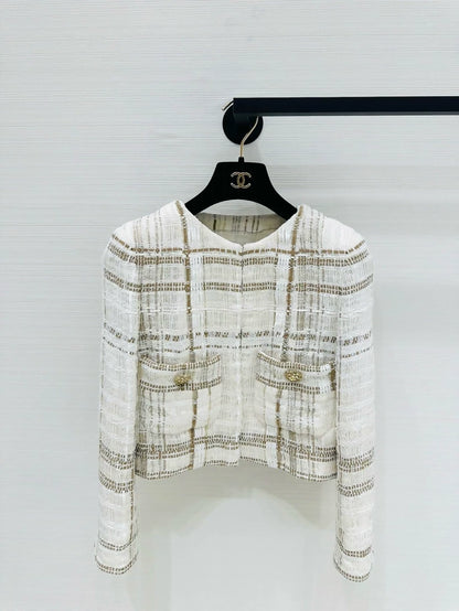 Chanel 15C ecru tweed jacket