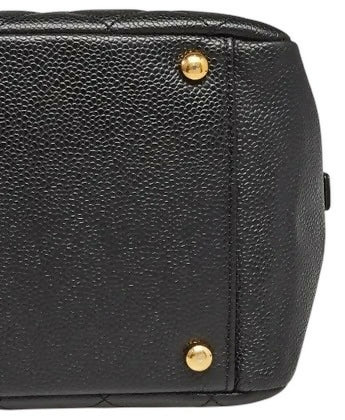 Chanel PPT Black Quilted Caviar Leather Petite Timeless Shopping Tote Bag GHW