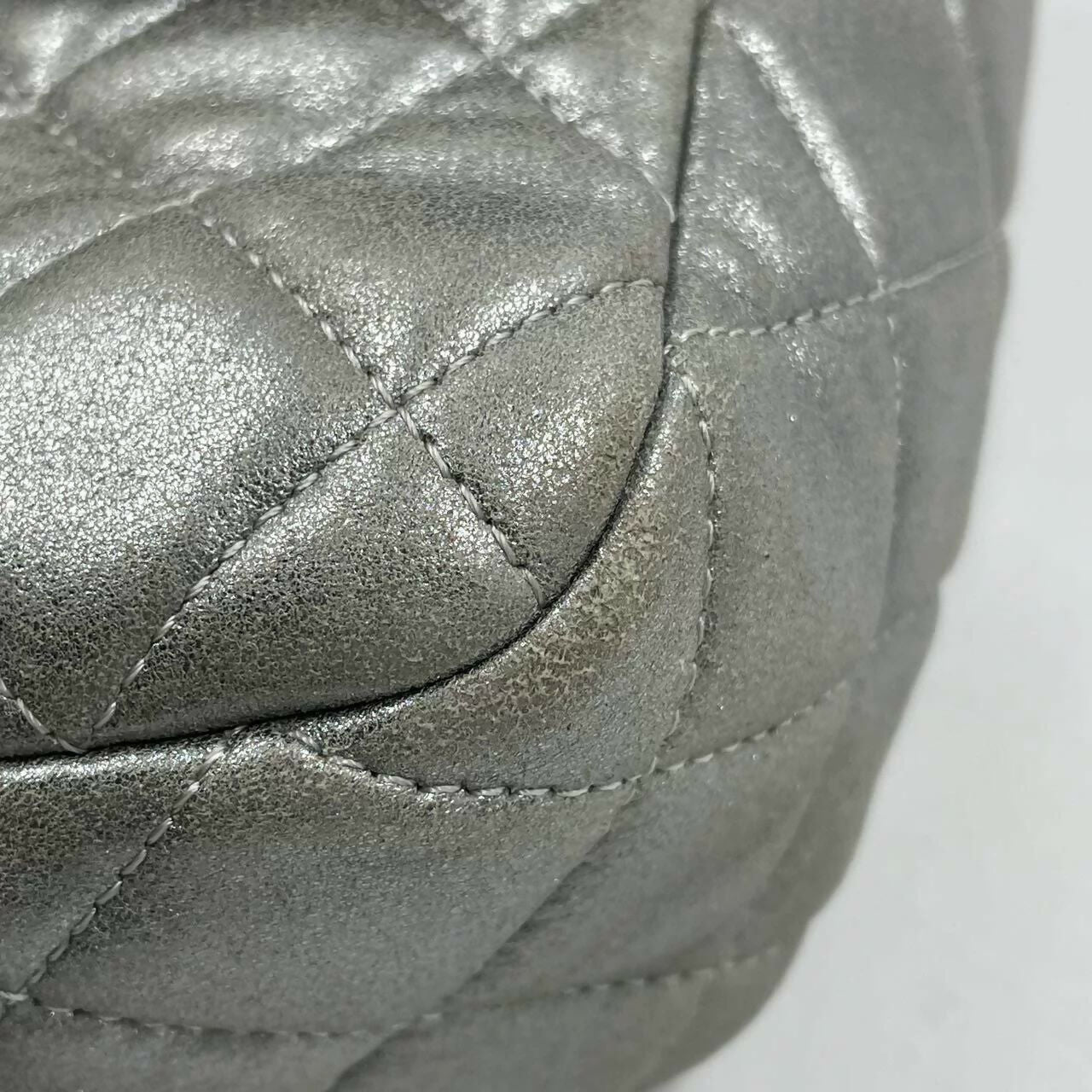 Chanel 2015-2016 Lambskin Quilted Seoul Metallic Small Backpack with Silver Hardware