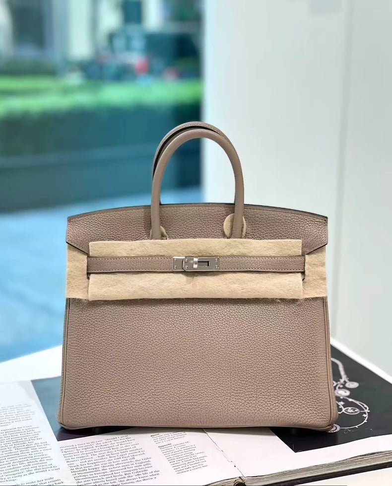 Hermes Birkin 25 Gris Asphalt Togo Leather Palladium Hardware