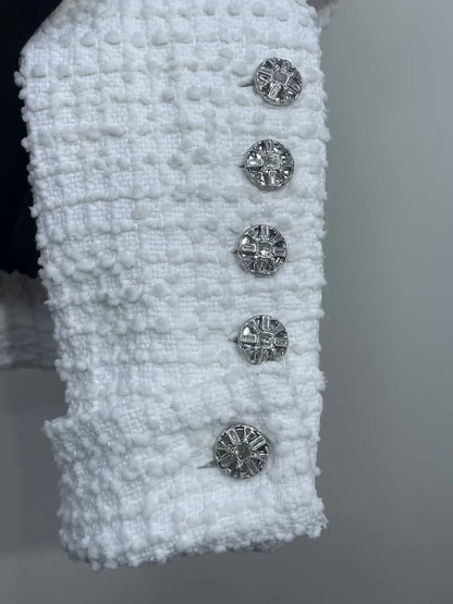 Chanel 22C white tweed jacket
