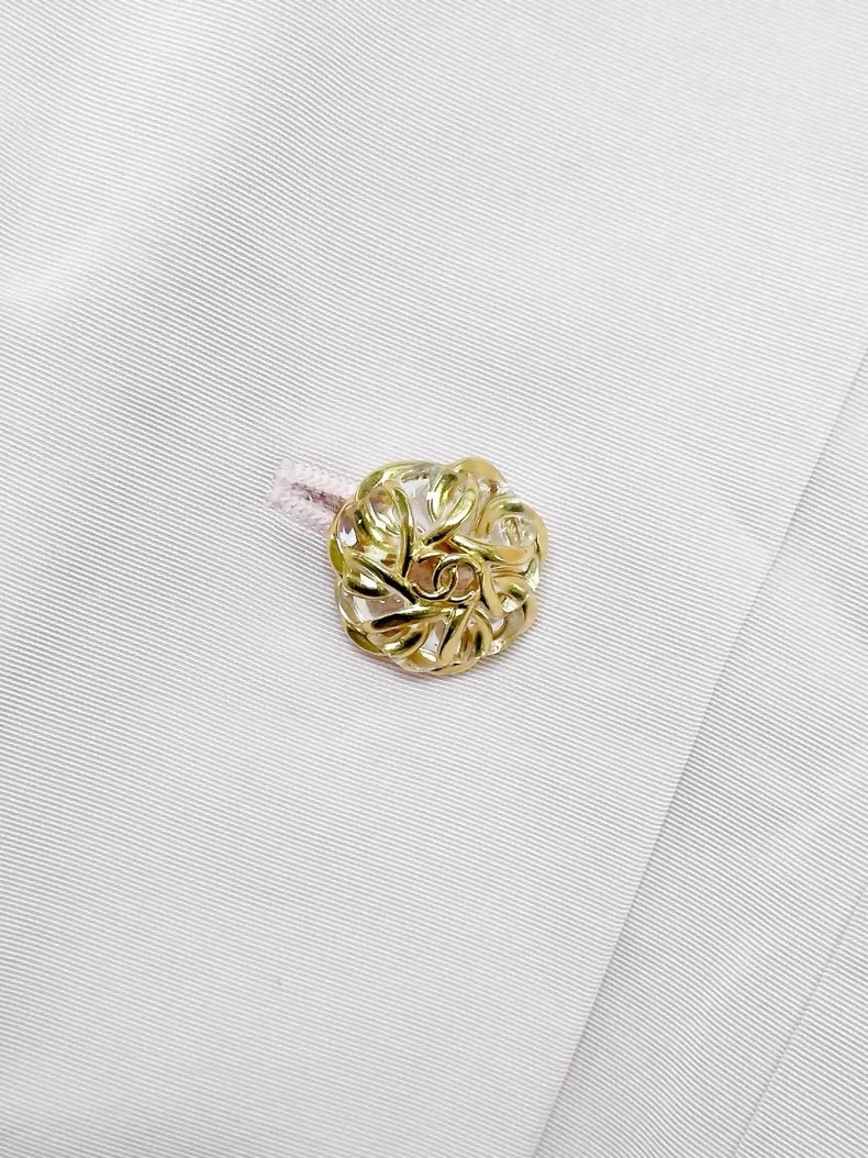 Chanel 20A pink four-pocket gold-button jacket