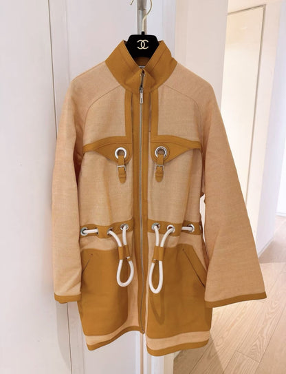 Hermès Hermes Leather Cashmere long coat - 34 Coat - Used fashion item from Wararni