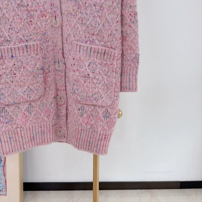 Chanel Metropolitan Collection Pink Diamond Quilted Cardigan