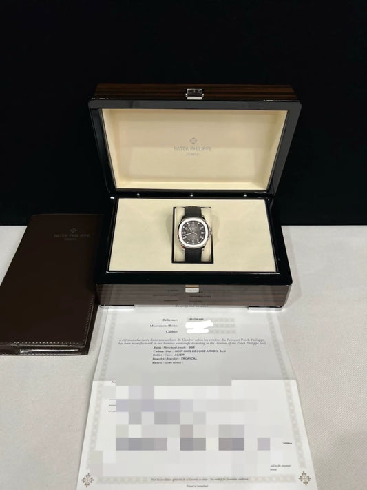 Patek Philippe Aquanaut Date Black Strap Stainless Steel ref. 5167A-001