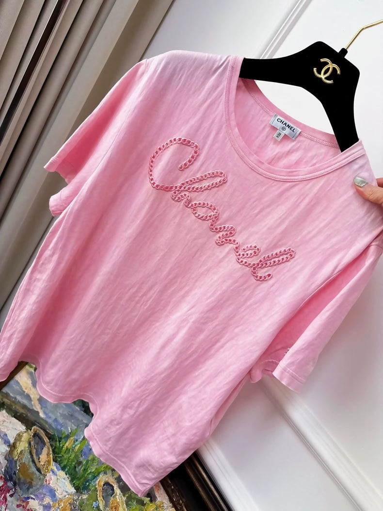 Chanel 20s pink t-shirt
