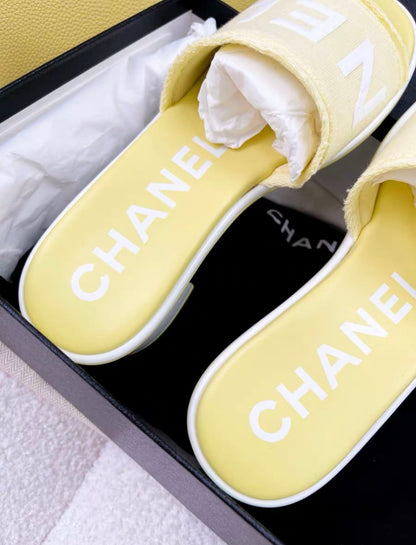 Chanel 24C yellow sandals