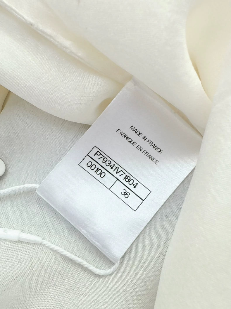 Chanel 25S white silk dress