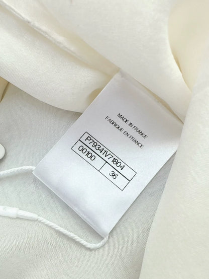 Chanel 25S white silk dress