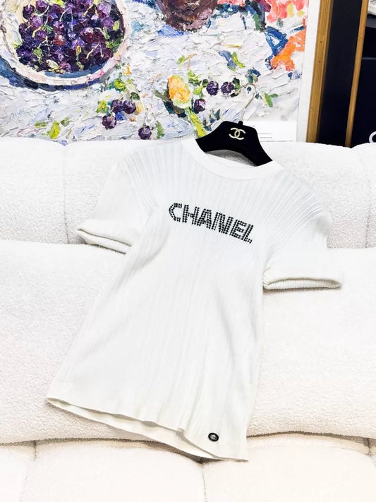 Chanel 21S White Slim Fit T-Shirt