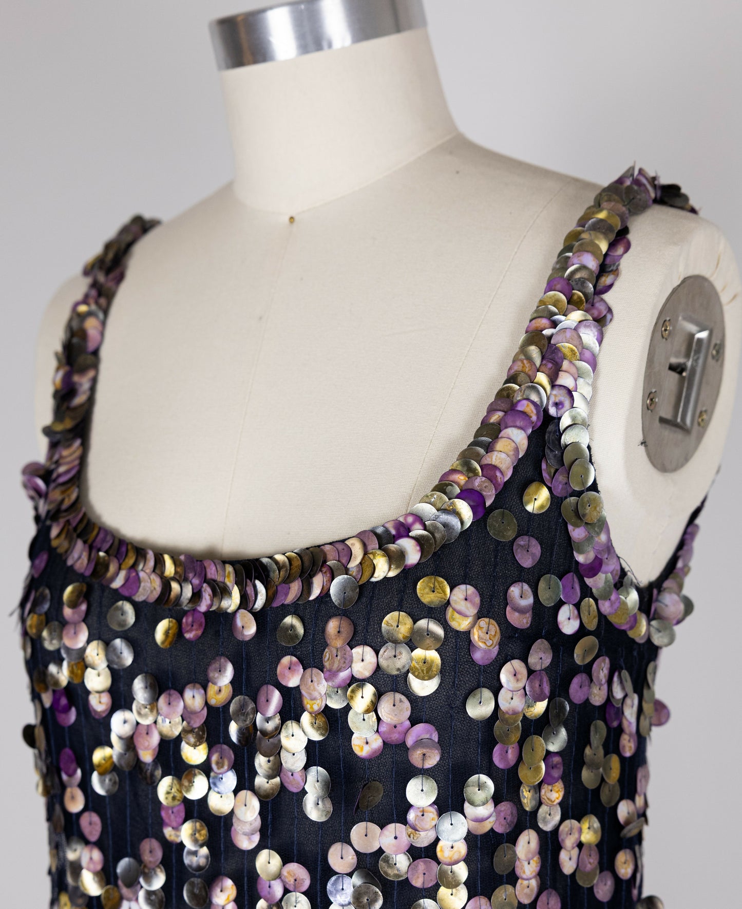 Chanel 2006 Cruise Navy Sequin Maxi Dress