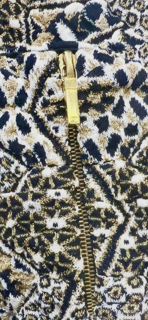 Chanel 15C Geometric Animal Print Metallic Legging Pants