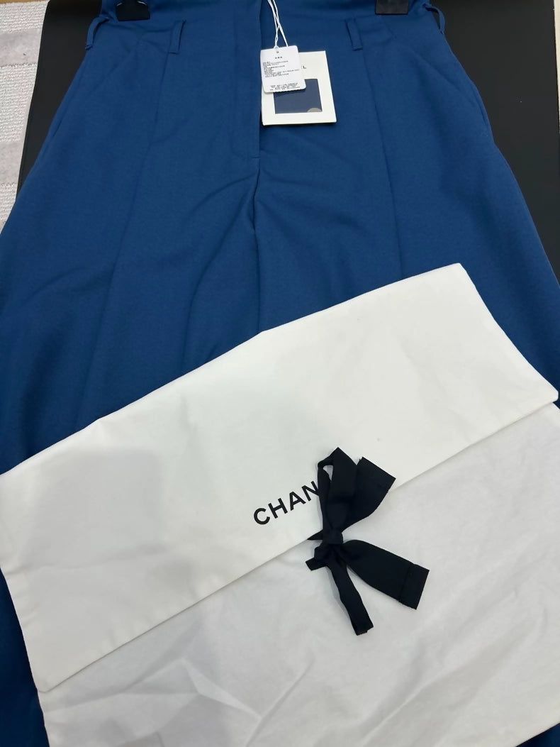 Chanel 26A Blue Double C Logo Pants