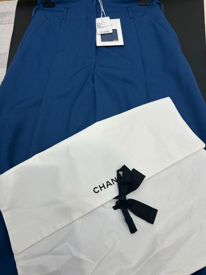 Chanel 26A Blue Double C Logo Pants