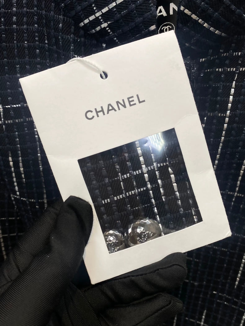 Chanel 21B black, blue and white jacket