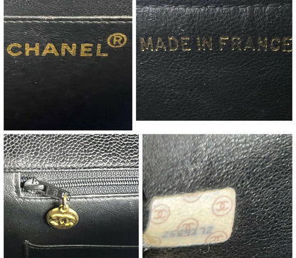 Chanel XL Jumbo Black Caviar Quilted Classic Briefcase Bag 24K Gold hardware