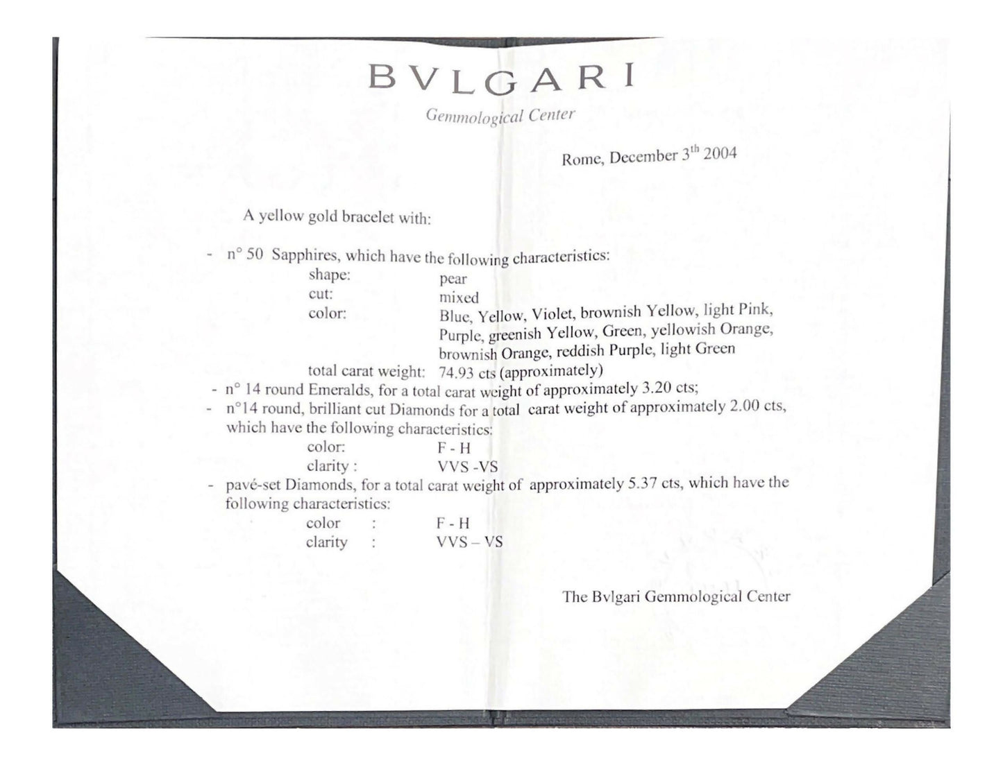 Bvlgari Multicolor Sapphire and Emerald Bracelet