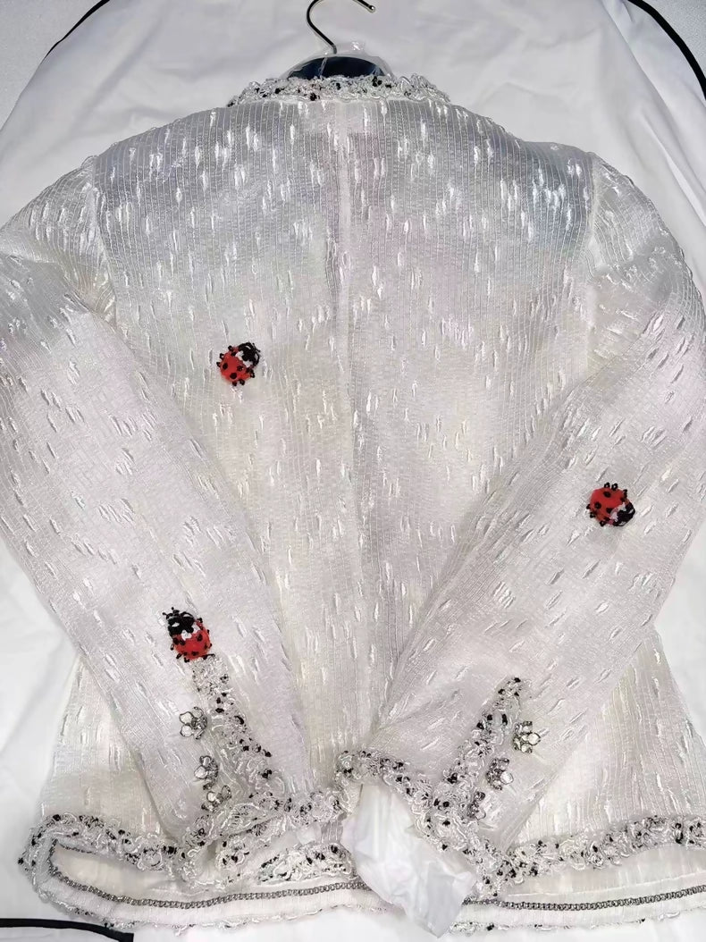 Chanel 26A ladybug white jacket