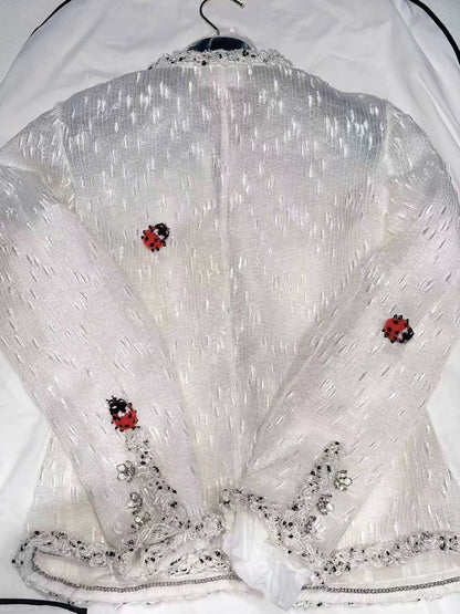Chanel 26A ladybug white jacket