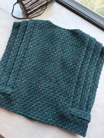 Chanel 24A green Tweed Vest