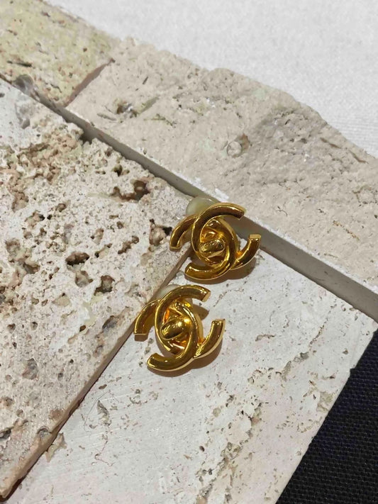 Chanel turnlock clip-on earrings