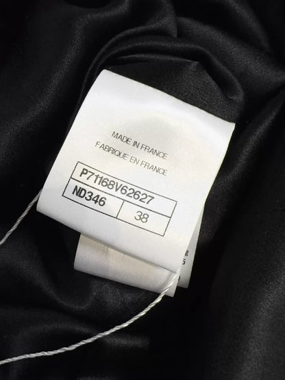 Chanel 21B black and white tweed coat