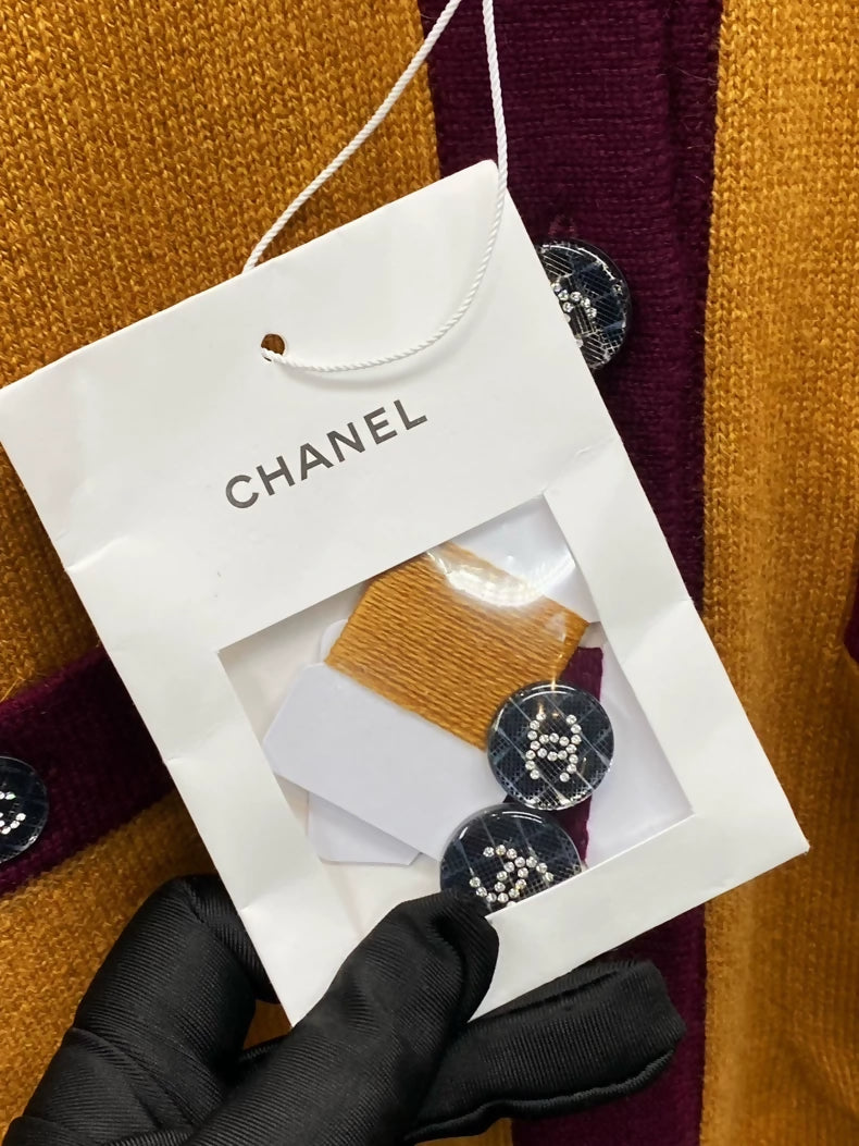 CHANEL 21K long knit cardigan dress