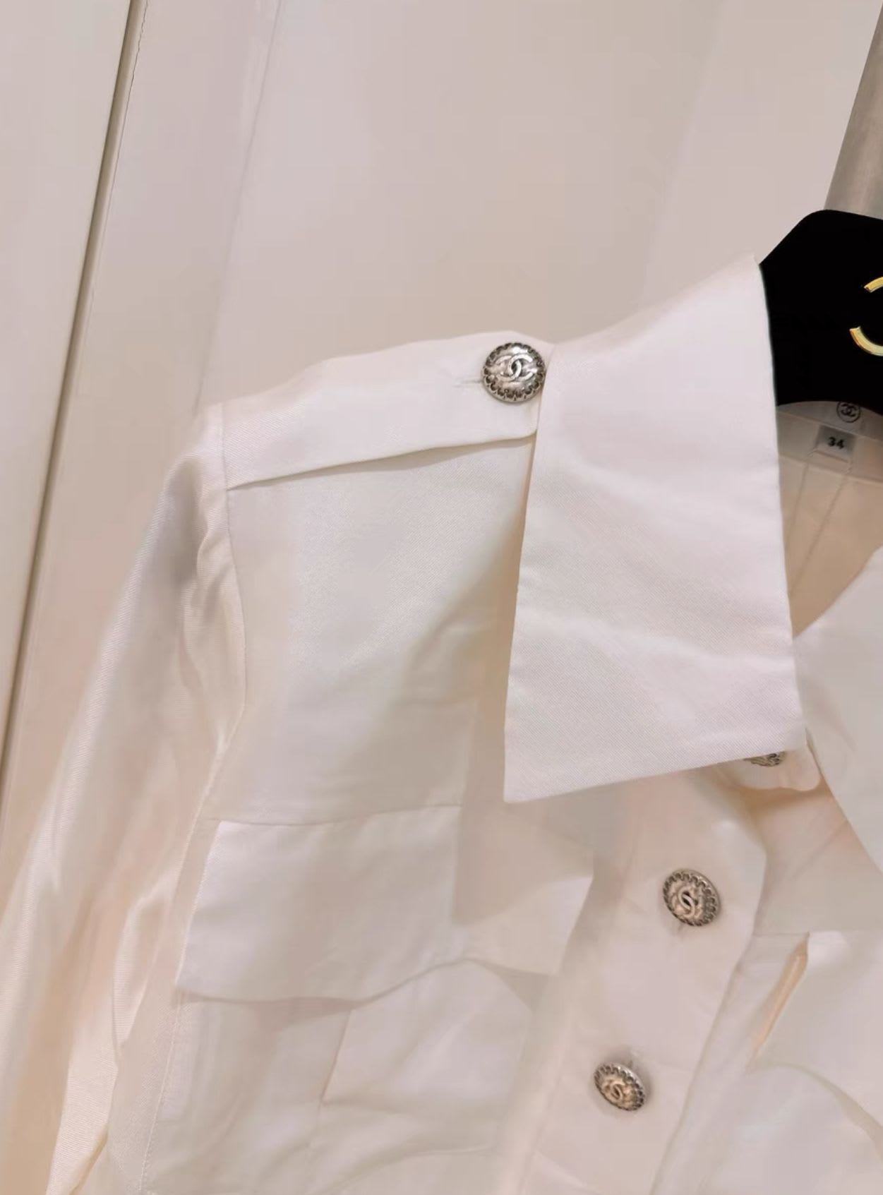 Chanel 19 white silk jacket